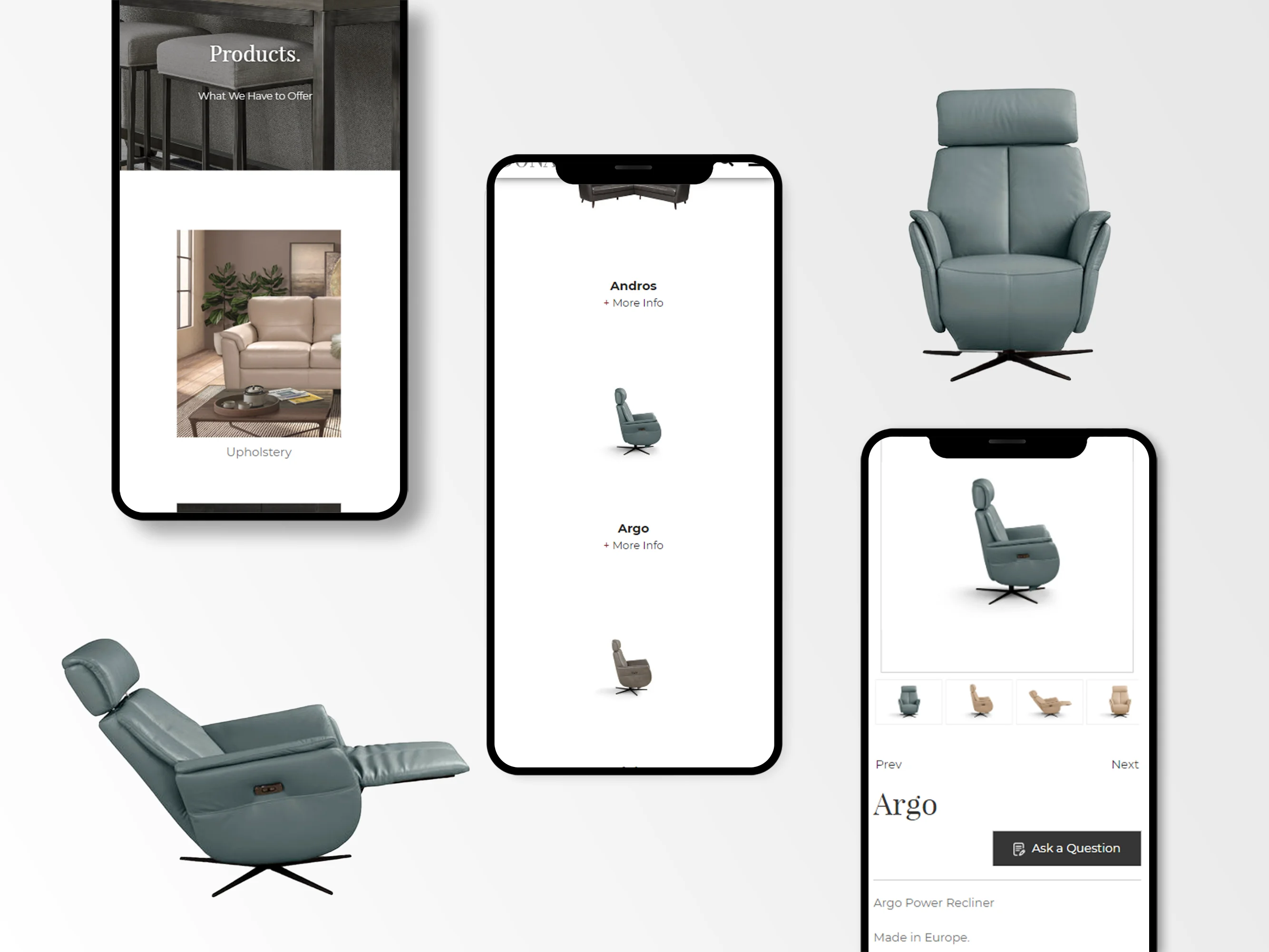 Donal Choi website mockups on mobile device